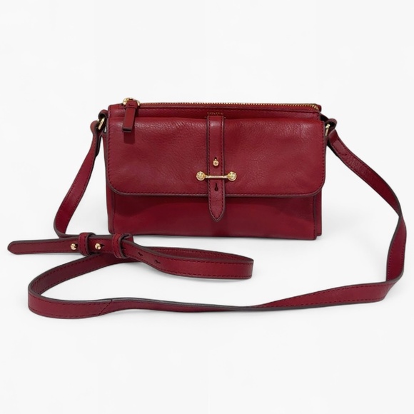 Vince Camuto Handbags - Vince Camuto Women's Deep Red Leather Small Crossbody Bag
